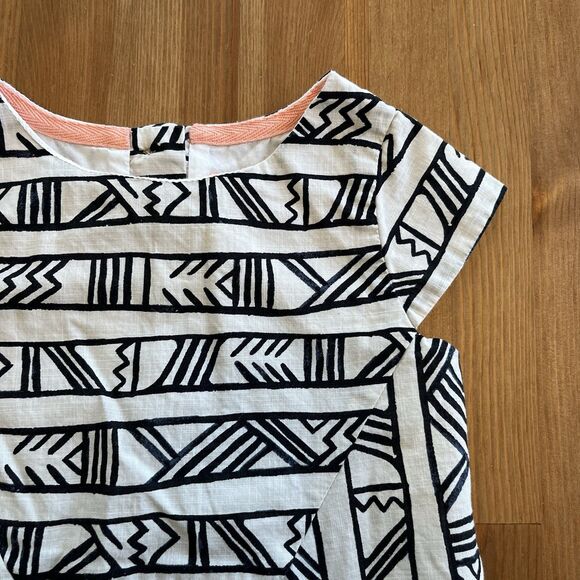 GENUINE KIDS OshKosh Toddler Dress 3T Black/White Tribal Print Cotton - Picture 3 of 12